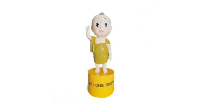 FRP Cartoon Little Monk Sculpture: Creative Integration of Zen and Childlike Fun